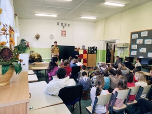 Spotkanie o bezpieczeństwie w Szkole Podstawowej w Węgielsztynie